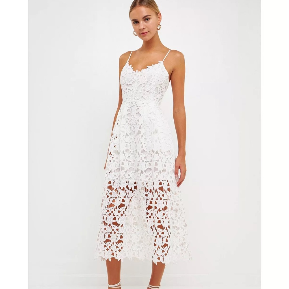 ASTR the label Women's Lace A Line Midi Dress
